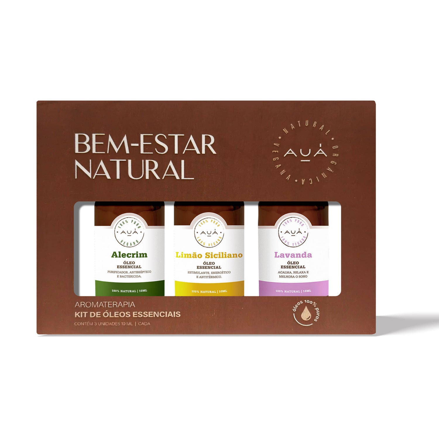 Kit Caixa Aromaterapia 30ml AUÁ
