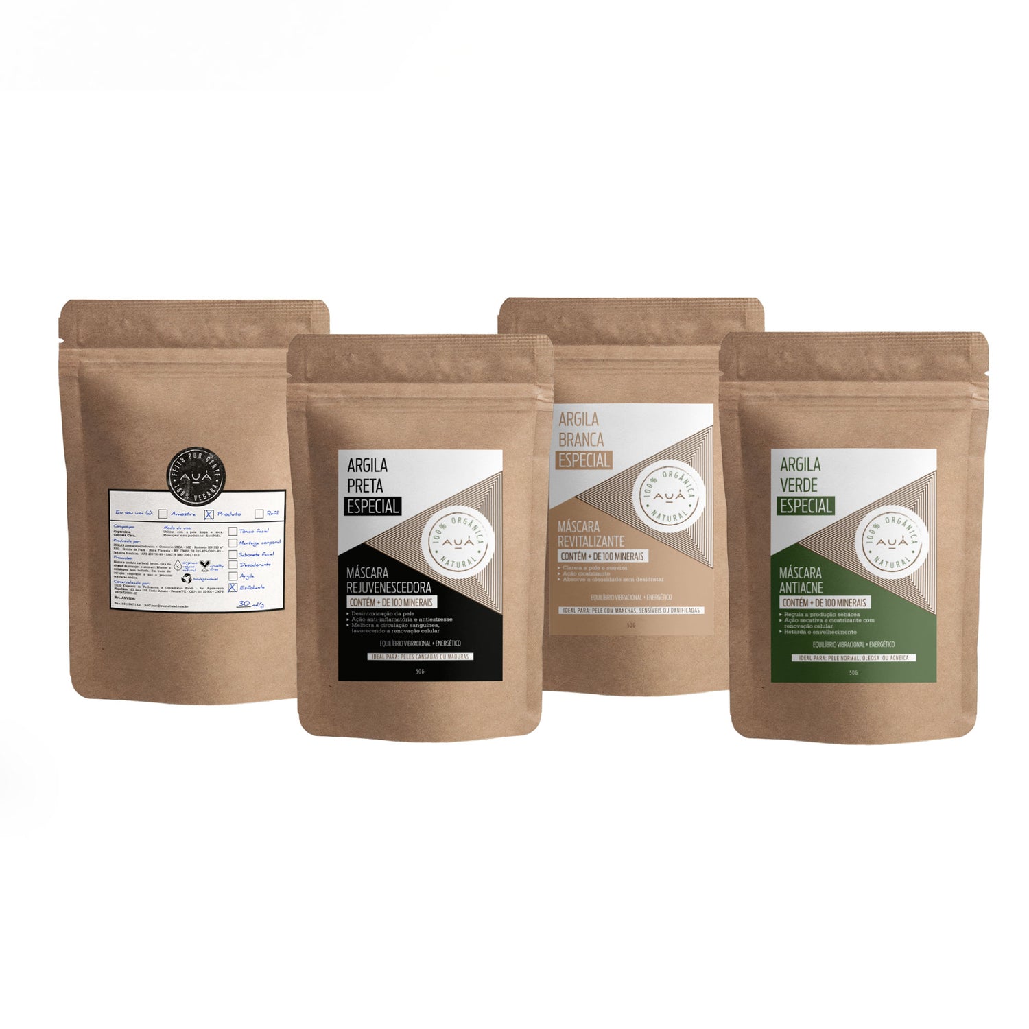 Kit Completo Argiloterapia Especiais com Esfoliação AUÁ