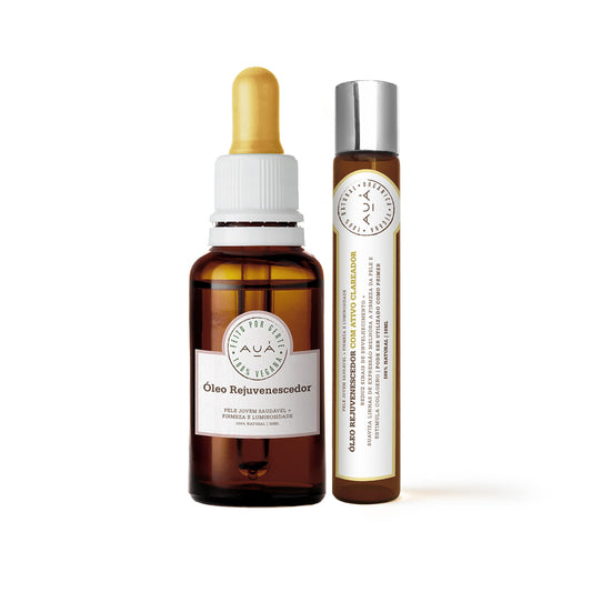 Kit Duo Óleo Rejuvenescedor de Cacay + Óleo Clareador Roll-on AUÁ